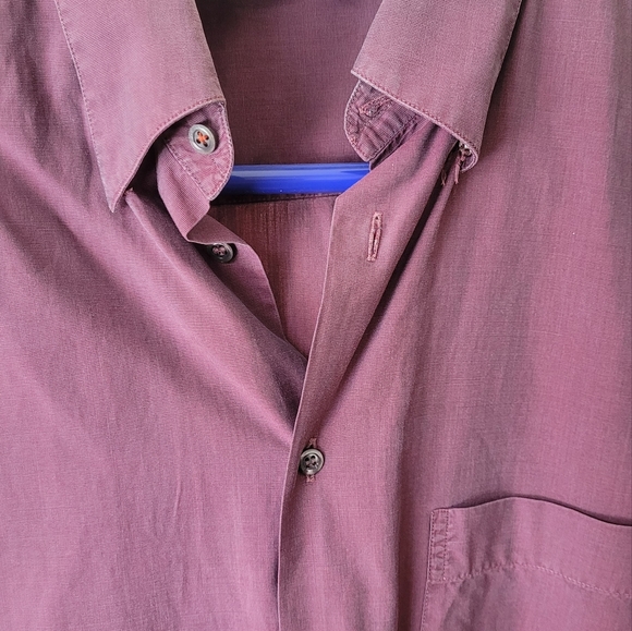 Giorgio Armani - Italian made dress shirt. US L. 16 / 41. Purple with blue tinge - Picture 3 of 10